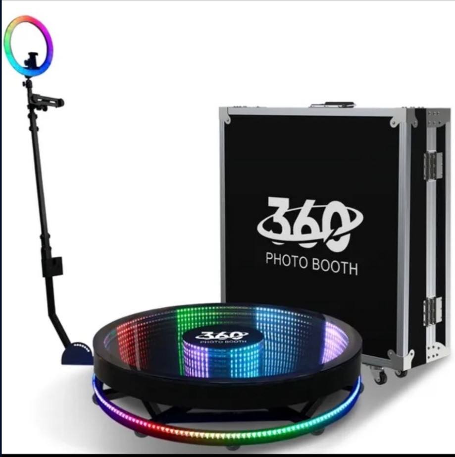 360 Photo Booth with Glass Platform – RGB LED, APP Remote, Auto Spin | Party & Wedding - Image 5