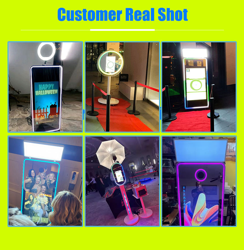 Infinity Mirror Photo Booth Station – Wooden & Tempered Glass, 350kg Load, Camera/iPad/GoPro - Image 4