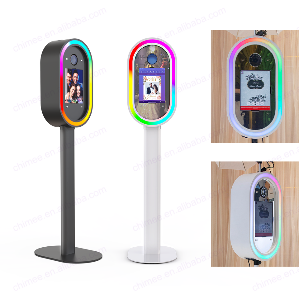 Chimee Oval iPad DSLR Photo Booth Shell – RGB LED, App/Remote Control, Tool-Free Setup, CE Certified