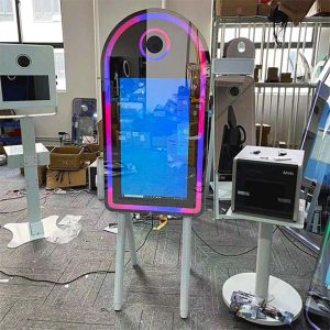 Oval Magic Mirror Photo Booth – Custom Size, Touchscreen & Remote, Metal Build (FTL USA)