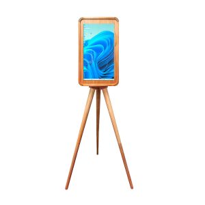 18.5" Double-Sided Walnut Photo Booth – LCD Touch Screen, Bluetooth/Wi-Fi, 2-Year Warranty