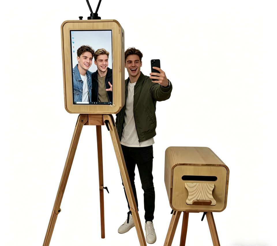 Artibooth Wood Printer Stand for DNP620/RX1/HITI P525L – 360 Photo Booth Selfie Enclosure - Image 2